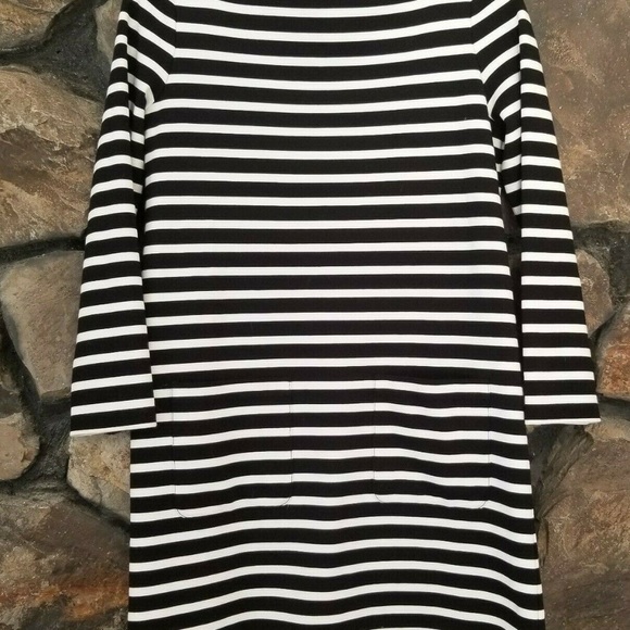 Kate Spade White Stripe Shift Dress Boat Neck XS S - Picture 3 of 6